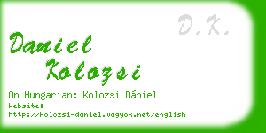 daniel kolozsi business card